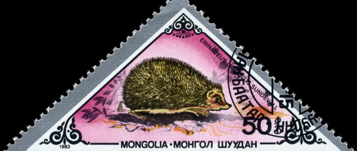 Daurischer Igel Steppenigel auf Briefmarke