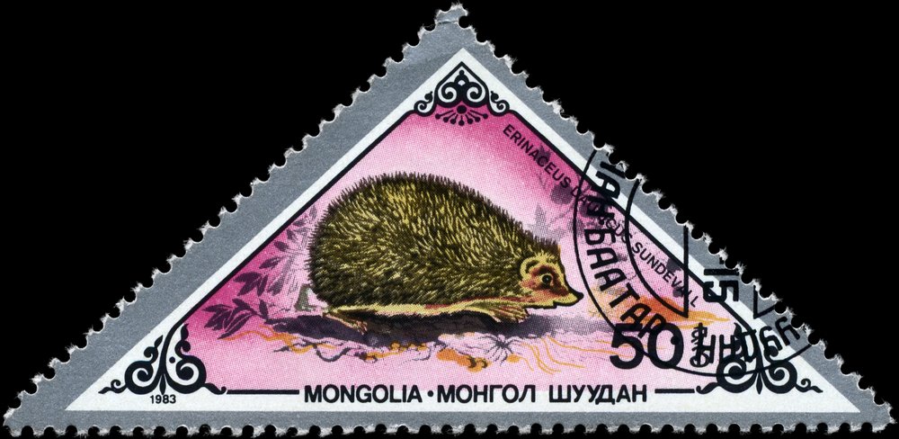 Daurischer Igel Steppenigel auf Briefmarke